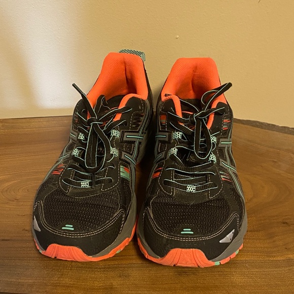 Asics Shoes - Asics Black and Orange Athletic Shoes